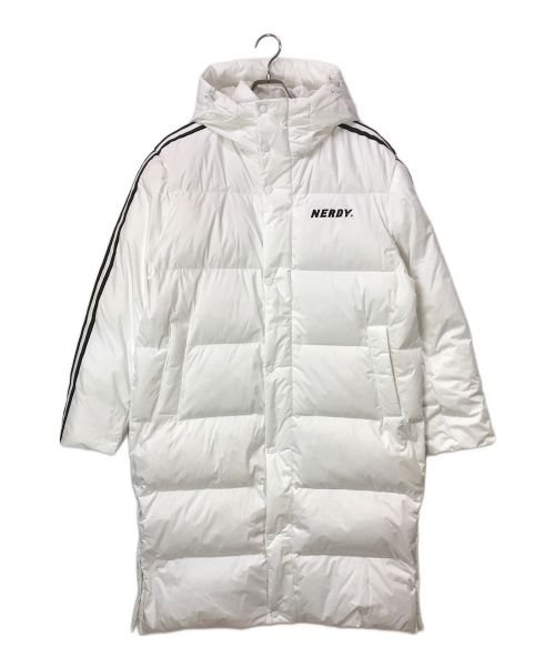 NERDY（ノルディ）NERDY (ノルディ) NY Track Long Down Jacket ロング ダウン ジャケット コート ホワイト サイズ:Mの古着・服飾アイテム