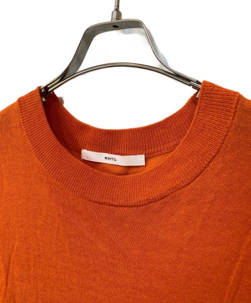 whyto.（ホワイト）whyto. (ホワイト) ドロップスリーブスリットニットプルオーバー オレンジ サイズ:38の古着・服飾アイテム