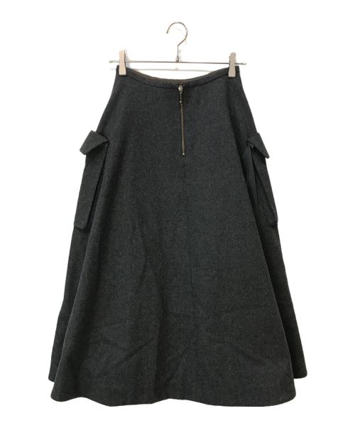 MADISON BLUE（マディソンブルー）MADISON BLUE (マディソンブルー) CARGO CIRCULAR LONG SK FLANNEL スカート グレー サイズ:01(S)の古着・服飾アイテム