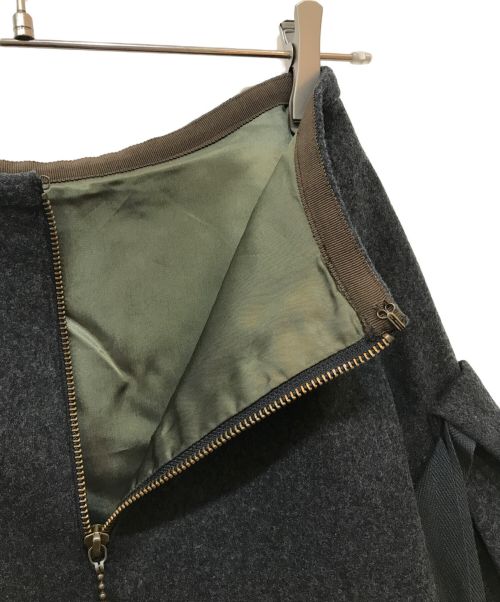 MADISON BLUE（マディソンブルー）MADISON BLUE (マディソンブルー) CARGO CIRCULAR LONG SK FLANNEL スカート グレー サイズ:01(S)の古着・服飾アイテム