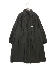 PRADA（プラダ）の古着「RE-NYLON 2WAYロングコート」｜ブラック
