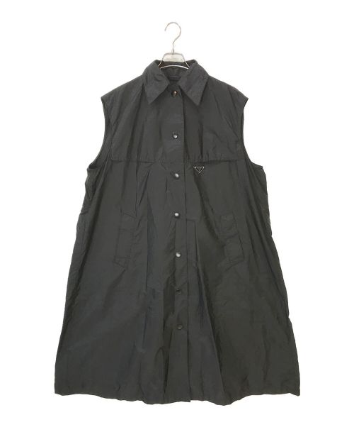 PRADA（プラダ）PRADA (プラダ) RE-NYLON 2WAYロングコート ブラック サイズ:36の古着・服飾アイテム