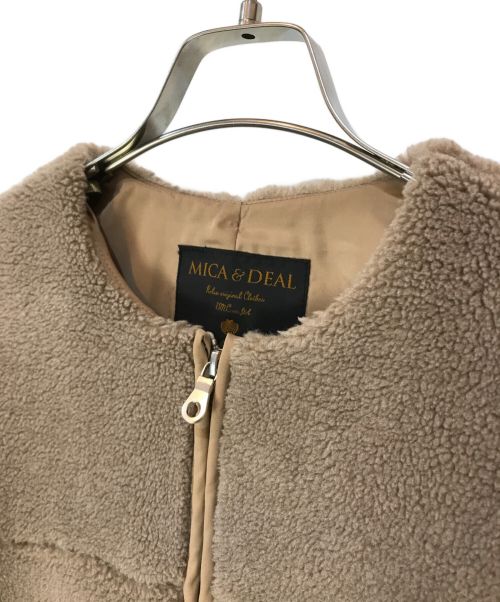 MICA&DEAL（マイカアンドディール）MICA&DEAL (マイカ＆ディール) ドロップショルダーボアコート ブラウン サイズ:FREEの古着・服飾アイテム