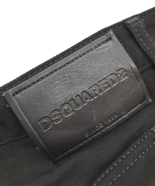 DSQUARED2（ディースクエアード）DSQUARED2 (ディースクエアード) Tidy biker jean 立体裁断 デニムパンツ ブラック サイズ:42の古着・服飾アイテム