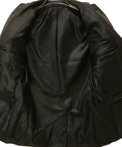 VISARUNO（ビサルノ）VISARUNO (ビサルノ) ラムレザーテーラードジャケット ブラック サイズ:Sの古着・服飾アイテム