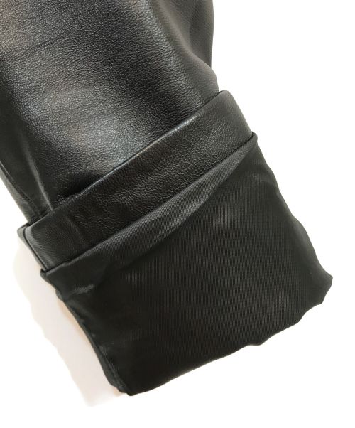 VISARUNO（ビサルノ）VISARUNO (ビサルノ) ラムレザーテーラードジャケット ブラック サイズ:Sの古着・服飾アイテム