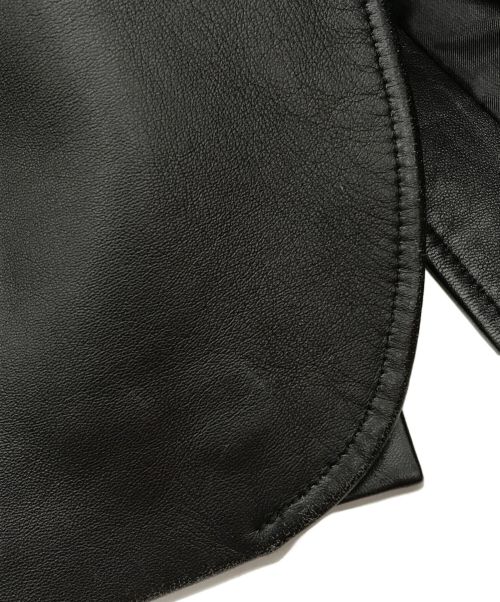 VISARUNO（ビサルノ）VISARUNO (ビサルノ) ラムレザーテーラードジャケット ブラック サイズ:Sの古着・服飾アイテム