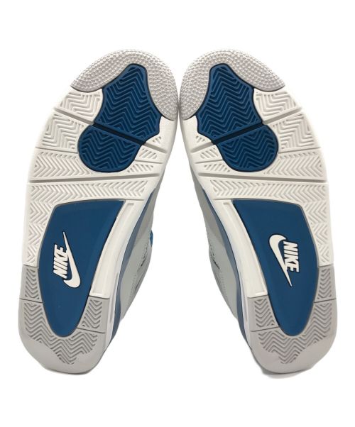 NIKE（ナイキ）NIKE (ナイキ) AIR JORDAN 4 RETRO(エアジョーダン 4 レトロ)/ローカットスニーカー OFF-WHITE/MILITARY BLUE サイズ:US10.5の古着・服飾アイテム