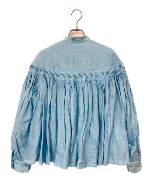 SCYE（サイ）SCYE (サイ) ピンタックブラウス スカイブルー サイズ:38の古着・服飾アイテム