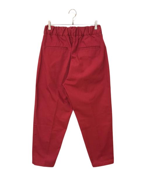 TOMORROW LAND（トゥモローランド）TOMORROW LAND (トゥモローランド) ポリエステルコットンツイル ダブルバックルパンツ レッド サイズ:Mの古着・服飾アイテム