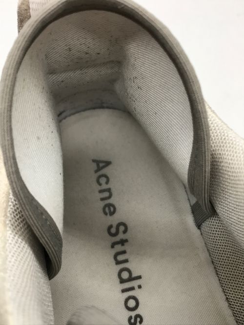 Acne studios（アクネ ストゥディオズ）Acne studios (アクネ ストゥディオス) Rockaway Tumbled ユーズド加工スニーカー ホワイト サイズ:42の古着・服飾アイテム