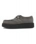 TUK (ティーユーケー) suede low sole creeper シューズ ブラック×グレー サイズ:9：8000円