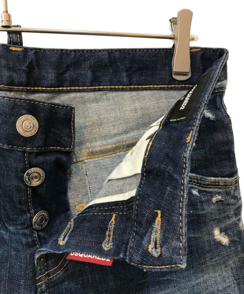 DSQUARED2（ディースクエアード）DSQUARED2 (ディースクエアード) COOL GIRL CROPPED デニムパンツ インディゴ サイズ:38の古着・服飾アイテム