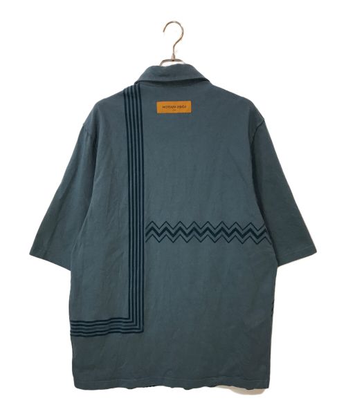 LOUIS VUITTON（ルイ ヴィトン）LOUIS VUITTON (ルイ ヴィトン) 22SS カラコラムフロックプリントジャージーシャツ ネイビー サイズ:4Lの古着・服飾アイテム
