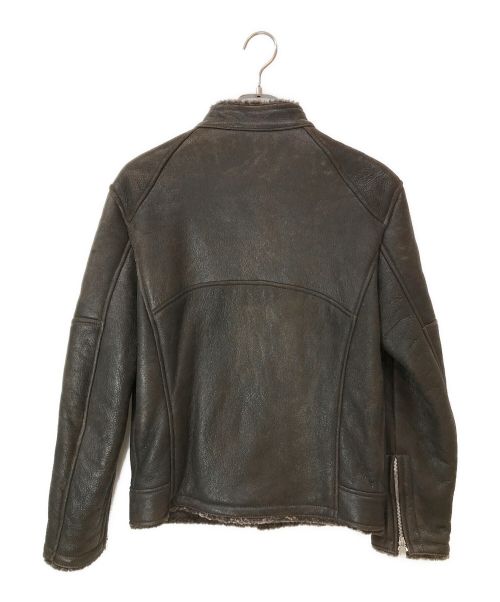 quattrocchi（クアトロッキ）quattrocchi (クアトロッキ) International Gallery (インターナショナルギャラリー) “MONSTER MONTONE”ムートンライダース ジャケット ブラウン サイズ:46の古着・服飾アイテム