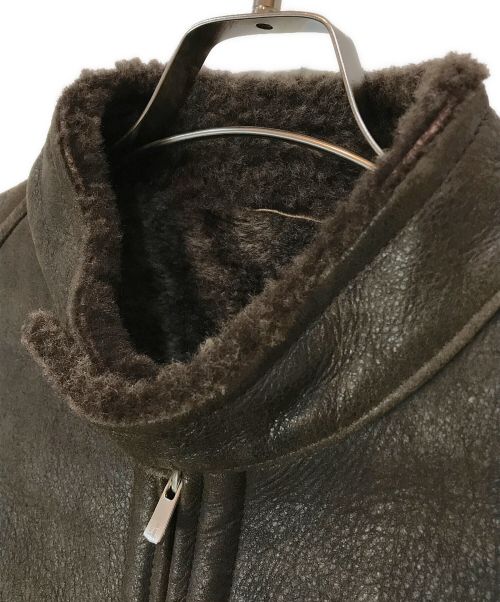 quattrocchi（クアトロッキ）quattrocchi (クアトロッキ) International Gallery (インターナショナルギャラリー) “MONSTER MONTONE”ムートンライダース ジャケット ブラウン サイズ:46の古着・服飾アイテム