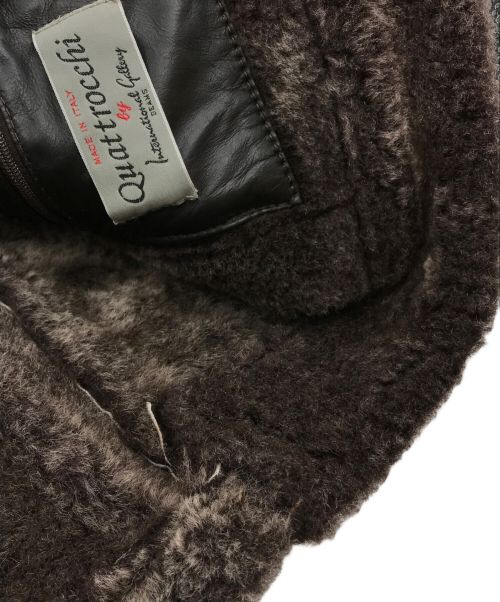 quattrocchi（クアトロッキ）quattrocchi (クアトロッキ) International Gallery (インターナショナルギャラリー) “MONSTER MONTONE”ムートンライダース ジャケット ブラウン サイズ:46の古着・服飾アイテム