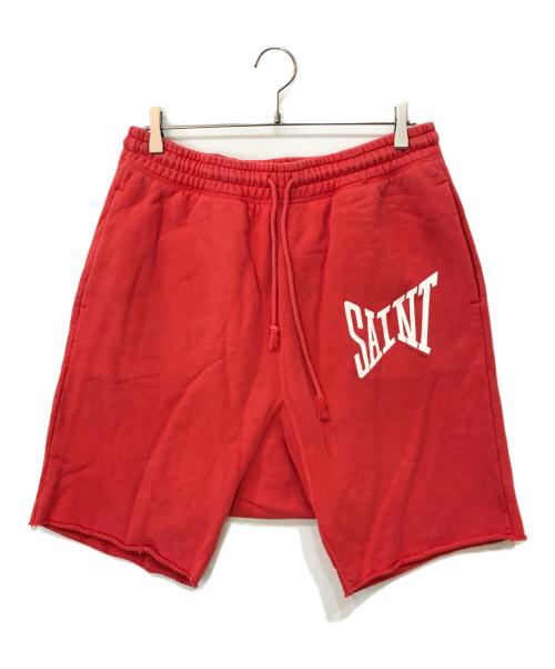 SAINT MICHAEL（セントマイケル）SAINT MICHAEL (セントマイケル) 21SS Logo Sweat shorts レッド サイズ:Mの古着・服飾アイテム