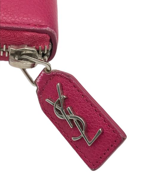 Saint Laurent Paris（サンローランパリ）Saint Laurent Paris (サンローランパリ) ラウンドファスナーロングウォレット ピンク サイズ:-の古着・服飾アイテム
