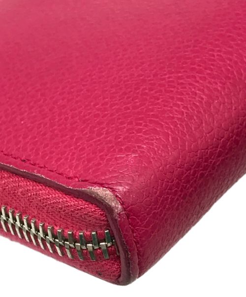 Saint Laurent Paris（サンローランパリ）Saint Laurent Paris (サンローランパリ) ラウンドファスナーロングウォレット ピンク サイズ:-の古着・服飾アイテム