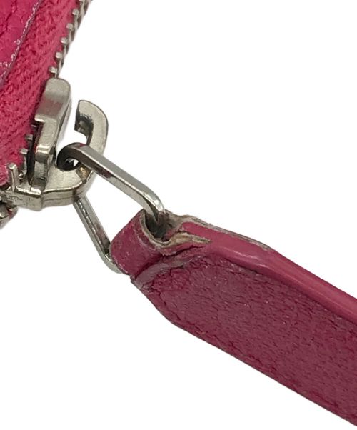 Saint Laurent Paris（サンローランパリ）Saint Laurent Paris (サンローランパリ) ラウンドファスナーロングウォレット ピンク サイズ:-の古着・服飾アイテム