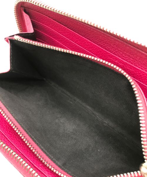 Saint Laurent Paris（サンローランパリ）Saint Laurent Paris (サンローランパリ) ラウンドファスナーロングウォレット ピンク サイズ:-の古着・服飾アイテム