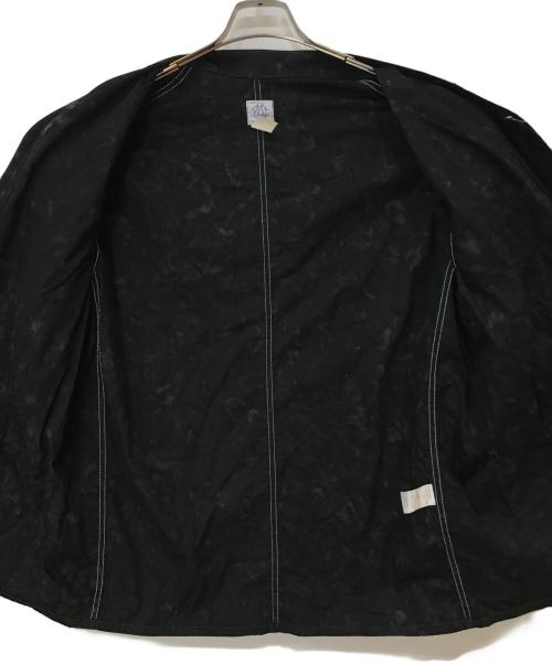 POST O'ALLS（ポストオーバーオールズ）POST O'ALLS (ポストオーバーオールズ) リキッドバティック タイダイ バナナカラー ジャケット ブラック サイズ:XLの古着・服飾アイテム