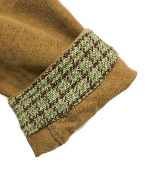 45R（フォーティファイブ・アール）45R (フォーティーファイブアール) コットンツイード コンビハンティングドレス ベージュ×グリーン サイズ:00の古着・服飾アイテム