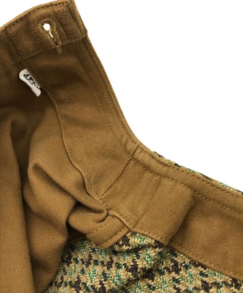 45R（フォーティファイブ・アール）45R (フォーティーファイブアール) コットンツイード コンビハンティングドレス ベージュ×グリーン サイズ:00の古着・服飾アイテム