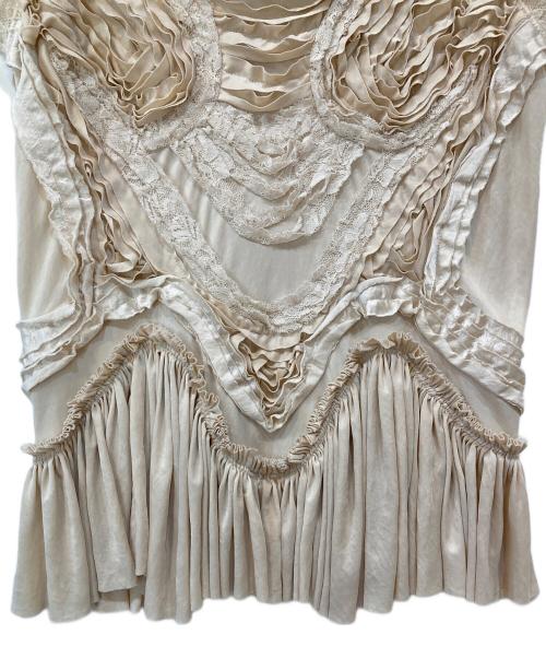 ISSEY MIYAKE（イッセイミヤケ）ISSEY MIYAKE (イッセイミヤケ) ノースリーブブラウス ベージュ サイズ:1の古着・服飾アイテム