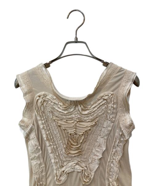 ISSEY MIYAKE（イッセイミヤケ）ISSEY MIYAKE (イッセイミヤケ) ノースリーブブラウス ベージュ サイズ:1の古着・服飾アイテム