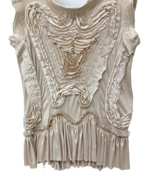 ISSEY MIYAKE（イッセイミヤケ）ISSEY MIYAKE (イッセイミヤケ) ノースリーブブラウス ベージュ サイズ:1の古着・服飾アイテム