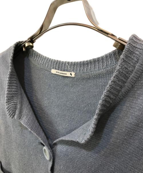 mina perhonen（ミナ ペルホネン）mina perhonen (ミナ ペルホネン) nostalgia リネンカーディガン ブルー サイズ:36の古着・服飾アイテム