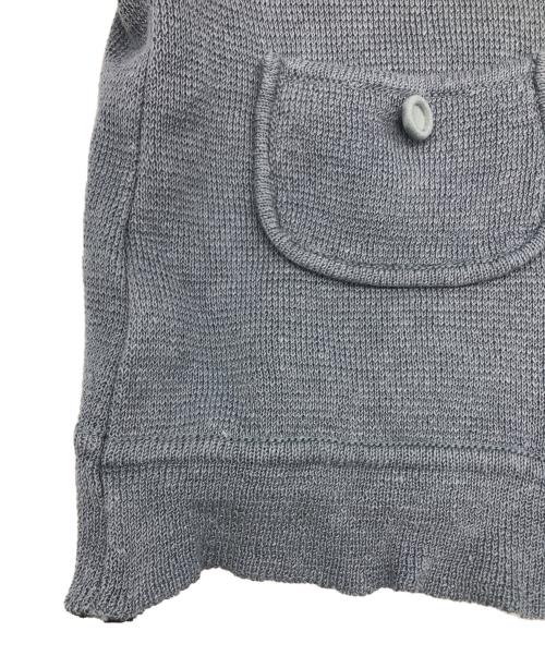 mina perhonen（ミナ ペルホネン）mina perhonen (ミナ ペルホネン) nostalgia リネンカーディガン ブルー サイズ:36の古着・服飾アイテム