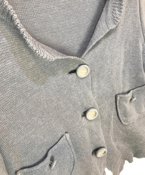 mina perhonen（ミナ ペルホネン）mina perhonen (ミナ ペルホネン) nostalgia リネンカーディガン ブルー サイズ:36の古着・服飾アイテム