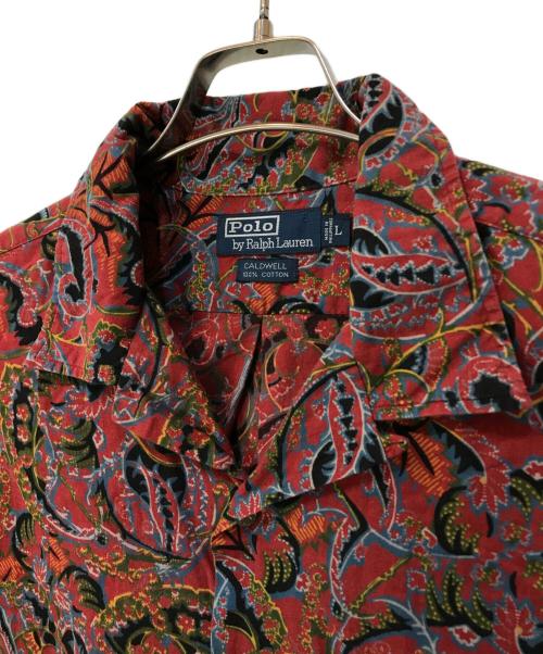 POLO RALPH LAUREN（ポロ・ラルフローレン）POLO RALPH LAUREN (ポロ・ラルフローレン) COLDWELL オープンカラーシャツ レッド サイズ:Lの古着・服飾アイテム