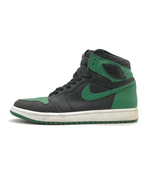 NIKE（ナイキ）NIKE (ナイキ) AIR JORDAN 1 RETRO HIGH OG(エアジョーダン 1 レトロ ハイ オリジナル)/ハイカットスニーカー BLACK/PINE GREEN-WHITE-GYM RED サイズ:US9.5の古着・服飾アイテム