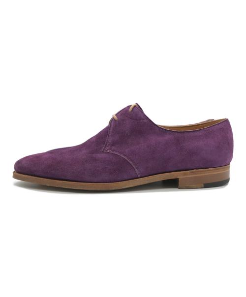 JOHN LOBB（ジョンロブ）JOHN LOBB (ジョンロブ) PAUL SMITH (ポールスミス) WILLOUGHBY スウェード プレーントゥシューズ パープル サイズ:9EEの古着・服飾アイテム