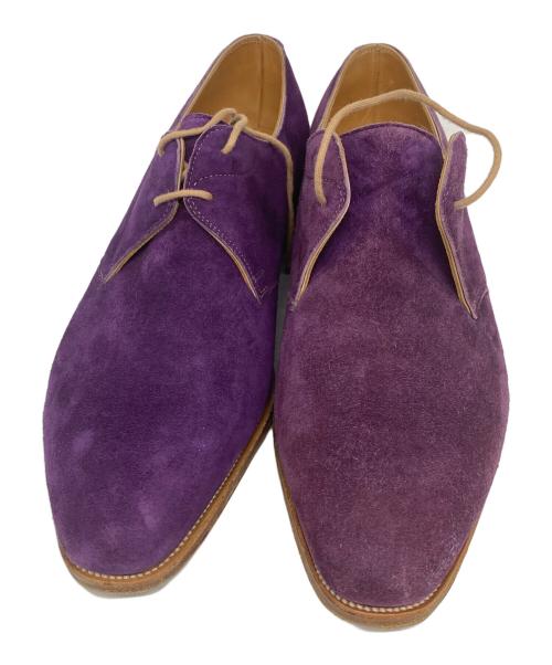 JOHN LOBB（ジョンロブ）JOHN LOBB (ジョンロブ) PAUL SMITH (ポールスミス) WILLOUGHBY スウェード プレーントゥシューズ パープル サイズ:9EEの古着・服飾アイテム