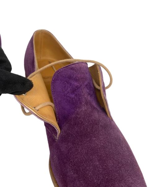 JOHN LOBB（ジョンロブ）JOHN LOBB (ジョンロブ) PAUL SMITH (ポールスミス) WILLOUGHBY スウェード プレーントゥシューズ パープル サイズ:9EEの古着・服飾アイテム
