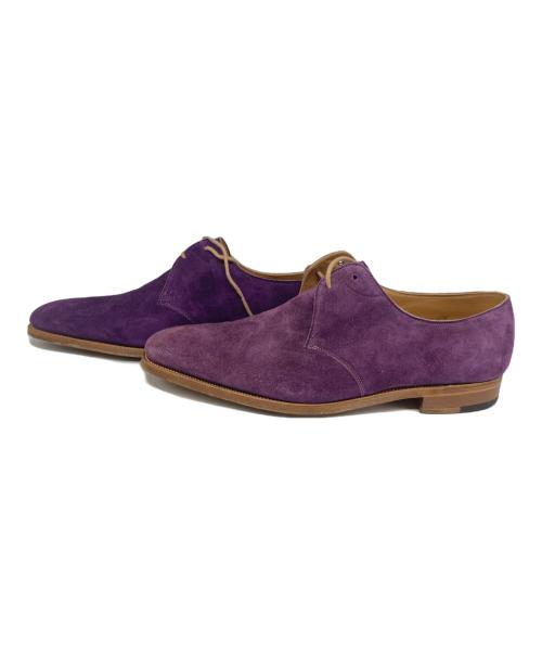 JOHN LOBB（ジョンロブ）JOHN LOBB (ジョンロブ) PAUL SMITH (ポールスミス) WILLOUGHBY スウェード プレーントゥシューズ パープル サイズ:9EEの古着・服飾アイテム