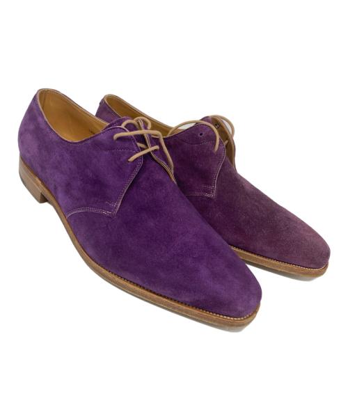 JOHN LOBB（ジョンロブ）JOHN LOBB (ジョンロブ) PAUL SMITH (ポールスミス) WILLOUGHBY スウェード プレーントゥシューズ パープル サイズ:9EEの古着・服飾アイテム