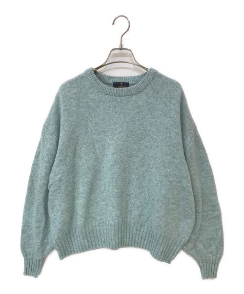 URBAN RESEARCH DOORS（アーバンリサーチドアーズ）URBAN RESEARCH DOORS (アーバンリサーチドアーズ) ハミルトンウールクルーワイドプルオーバー ブルー サイズ:Mの古着・服飾アイテム