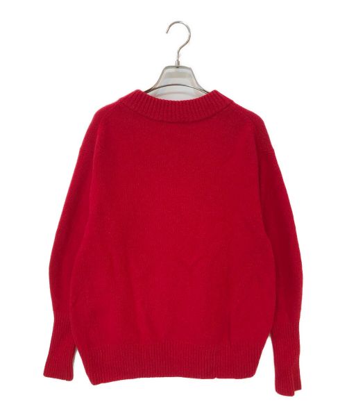 URBAN RESEARCH（アーバンリサーチ）URBAN RESEARCH (アーバンリサーチ) カシミヤ混強縮Vネックニットプルオーバー レッド サイズ:Freeの古着・服飾アイテム