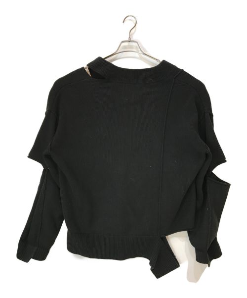 MAISON SPECIAL（メゾンスペシャル）MAISON SPECIAL (メゾンスペシャル) Primeover Outseam Cutting V-Neck Knit Pullover ブラック サイズ:01の古着・服飾アイテム