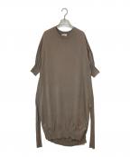 HYKEハイク）の古着「コットンサイドスリット半袖ワンピース」｜ベージュ