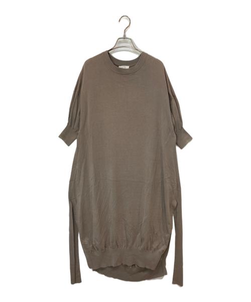 HYKE（ハイク）HYKE (ハイク) コットンサイドスリット半袖ワンピース ベージュ サイズ:1の古着・服飾アイテム