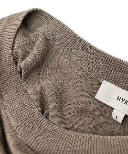 HYKE（ハイク）HYKE (ハイク) コットンサイドスリット半袖ワンピース ベージュ サイズ:1の古着・服飾アイテム