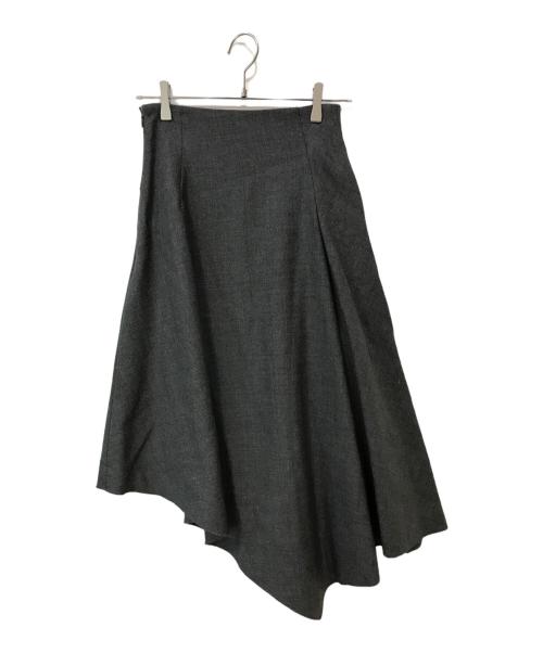 H BEAUTY&YOUTH（エイチ ビューティー&ユース）H BEAUTY&YOUTH (エイチ ビューティー&ユース) KARSEY IRREGULAR HEM SKIRT グレー サイズ:Sの古着・服飾アイテム