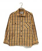 HOUSTONヒューストン）の古着「ヘビービエラ UKチェック カバーオール」｜ブラウン